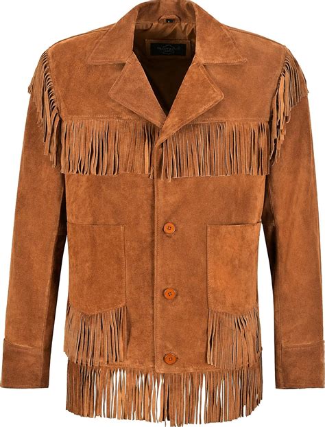 mens fringed leather jacket|Amazon.com: Mens Fringed Leather Jacket